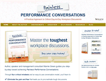 Tablet Screenshot of painlessperformanceconversations.com